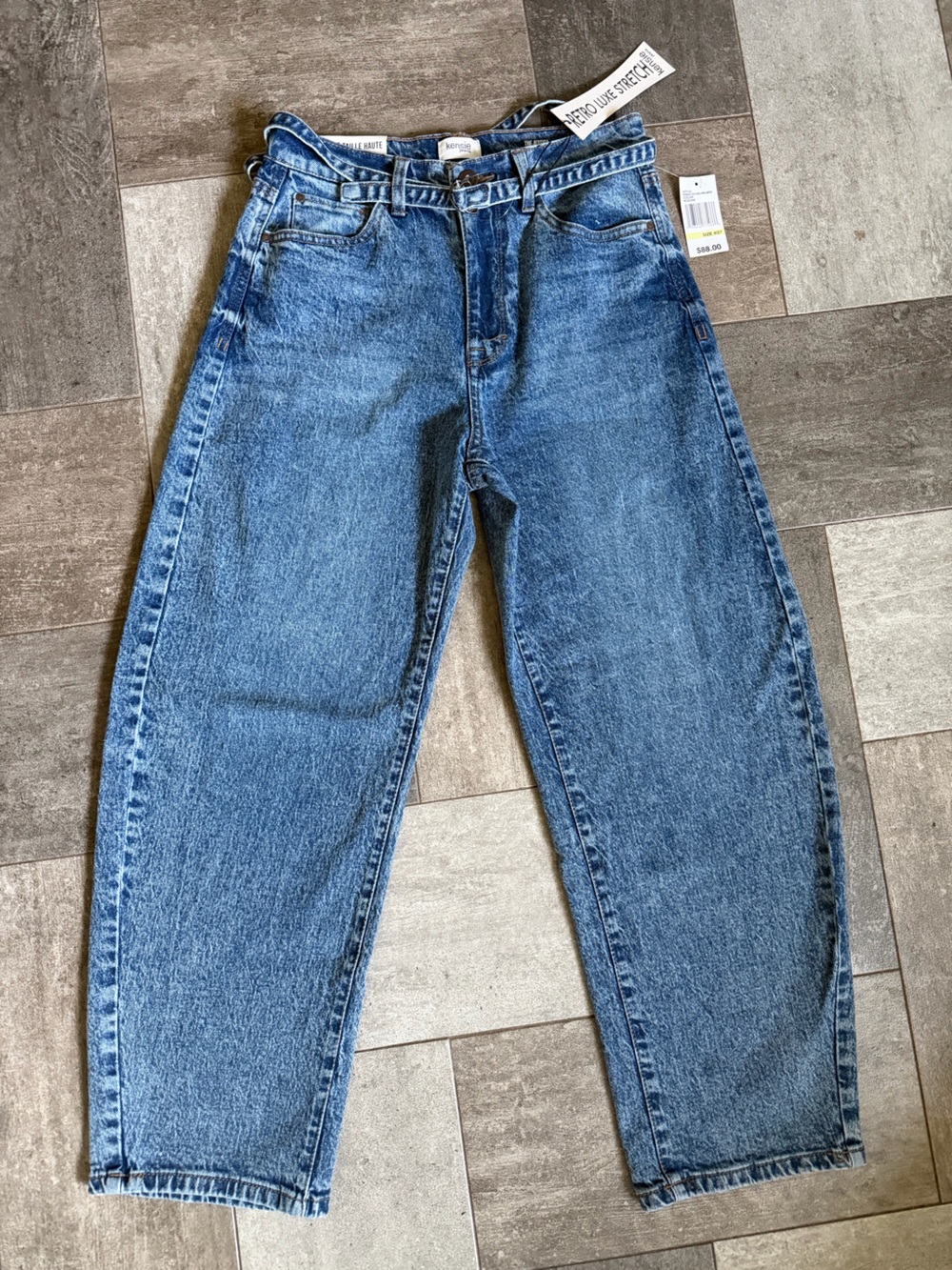 Kensie Barrel Jeans The Jessica High Rise Barrel Sz 27
